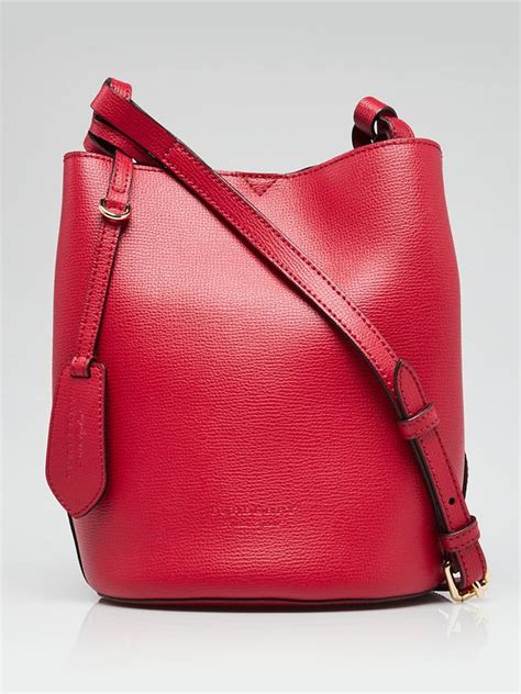 burberry leder crossbody bucket bag in poppy red|Burberry Lorne Leather Bucket Crossbody Bag on SALE .